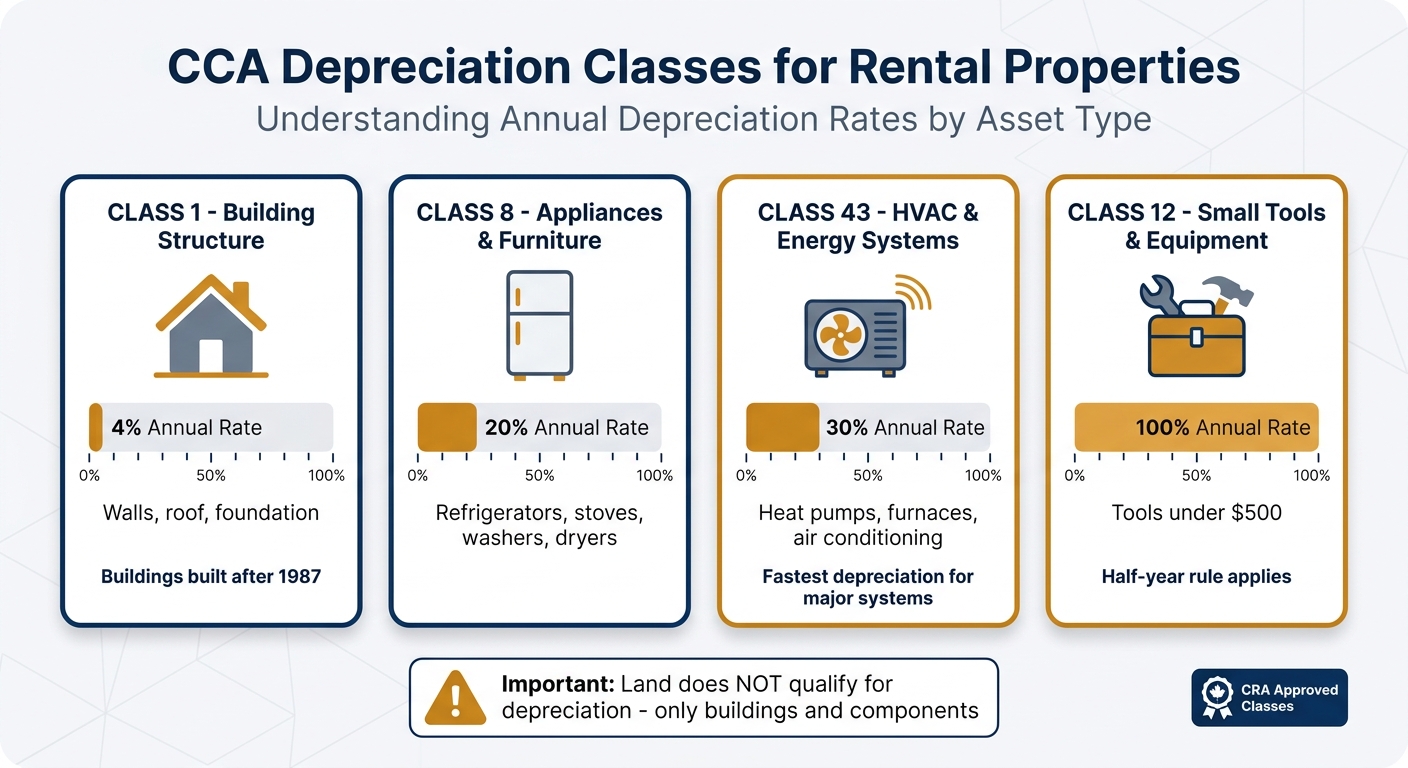 CCA Depreciation Classes and Rates for Canadian Rental Properties