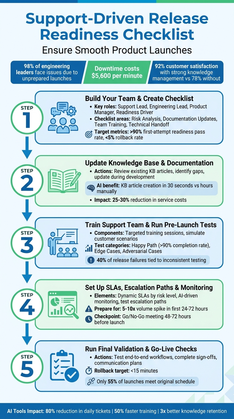 5-Step Support-Driven Release Readiness Checklist