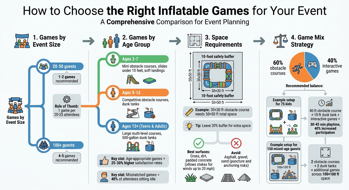 Inflatable Carnival Game Selection Guide by Event Size and Guest Count