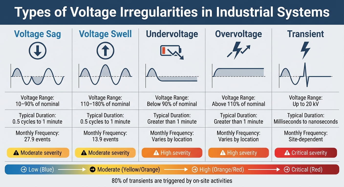 Types of Voltage Irregularities in Industrial Systems: Comparison Chart