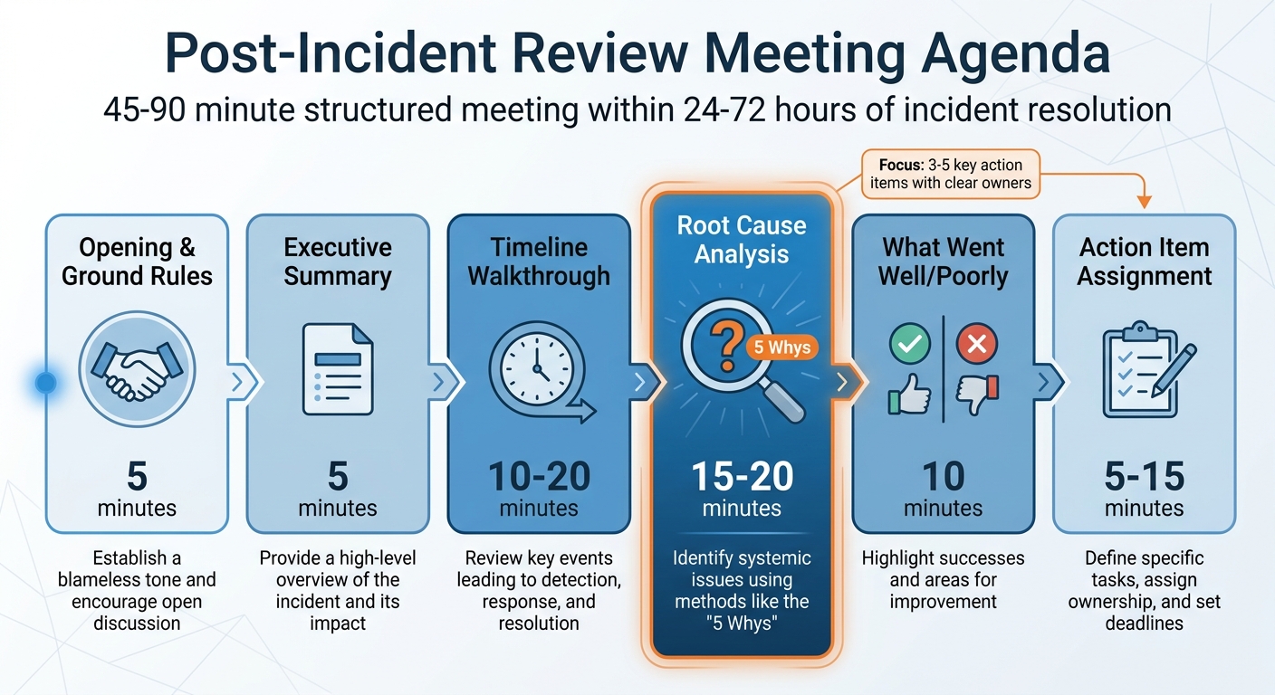 Post-Incident Review Meeting Agenda and Timeline