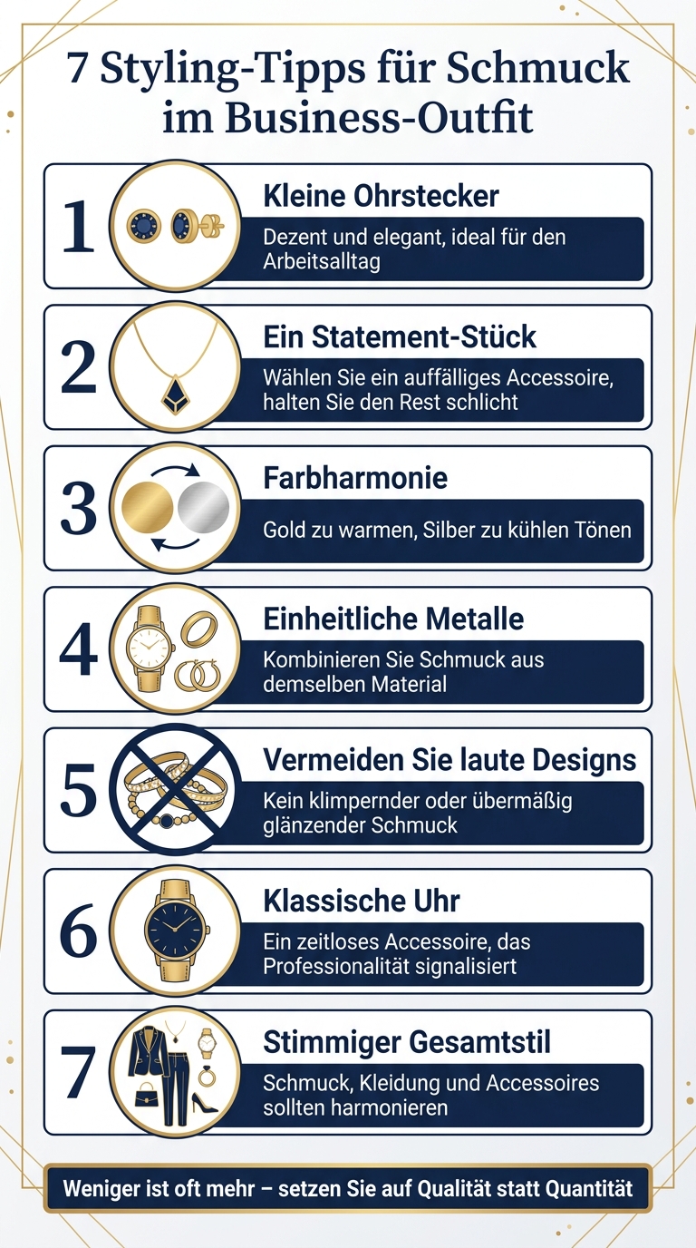 7 Styling-Tipps für Schmuck im Business-Outfit