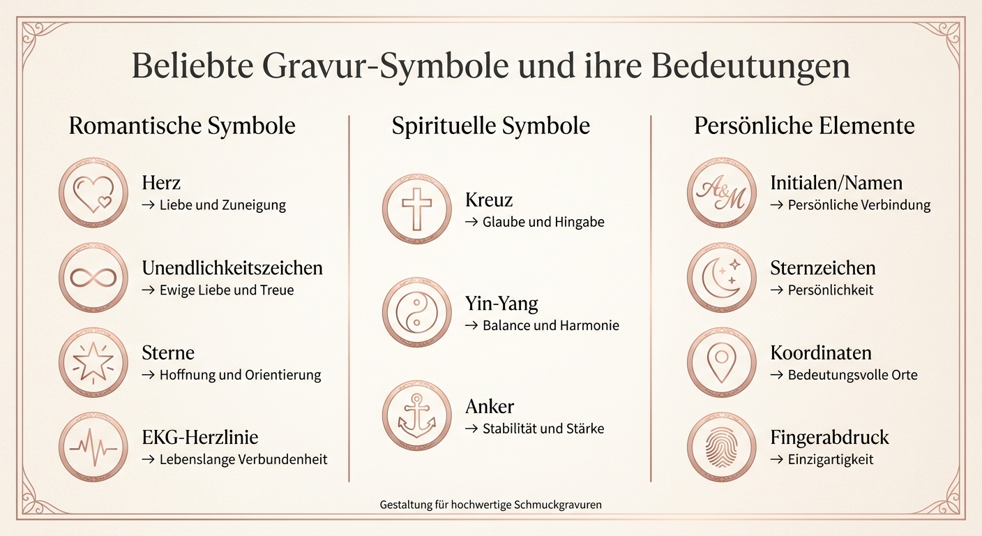 Beliebte Gravur-Symbole und ihre Bedeutungen für Ringe