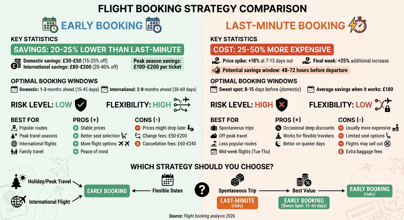 Early vs Last-Minute Flight Booking: Savings Comparison Chart