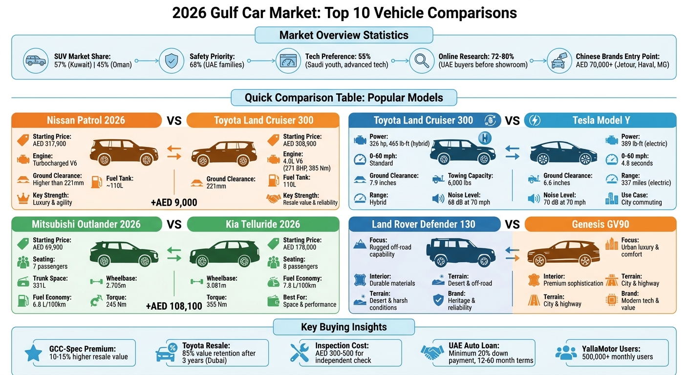 2026 Gulf Car Market: Top 10 Vehicle Comparisons - Specs, Pricing & Performance