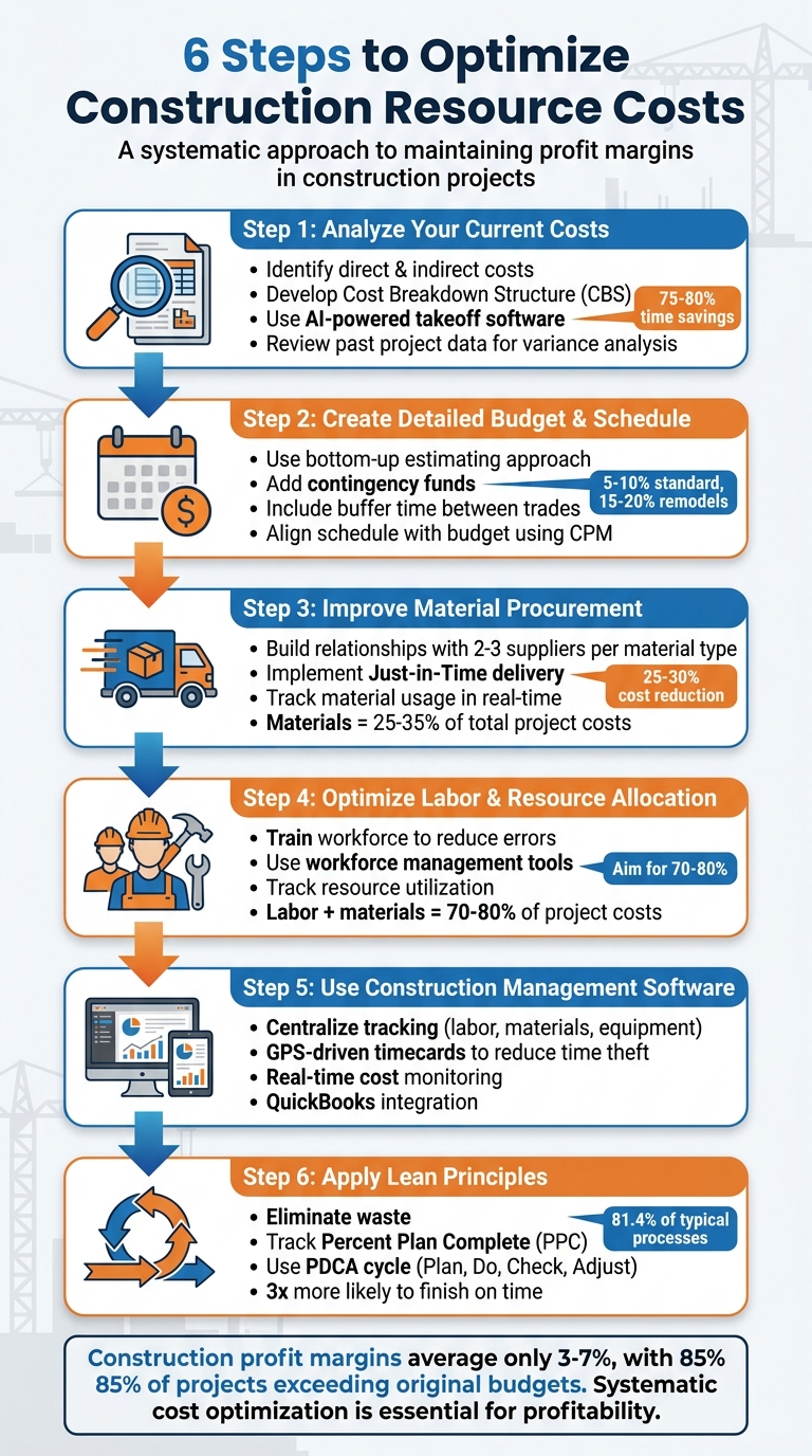 6-Step Process to Optimize Construction Resource Costs