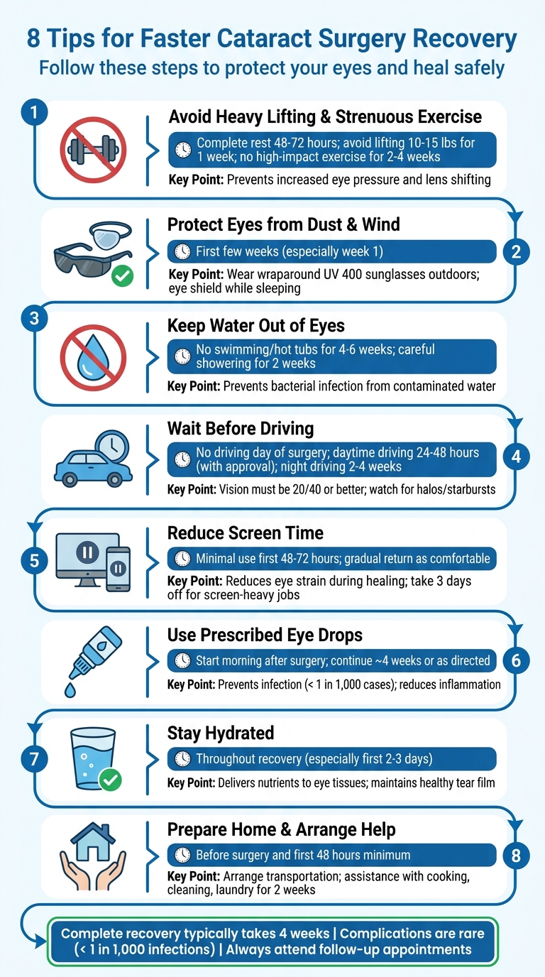 8 Essential Tips for Faster Cataract Surgery Recovery Timeline