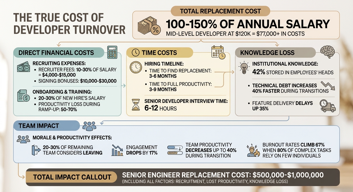 The True Cost of Developer Turnover: Financial Impact and Hidden Expenses