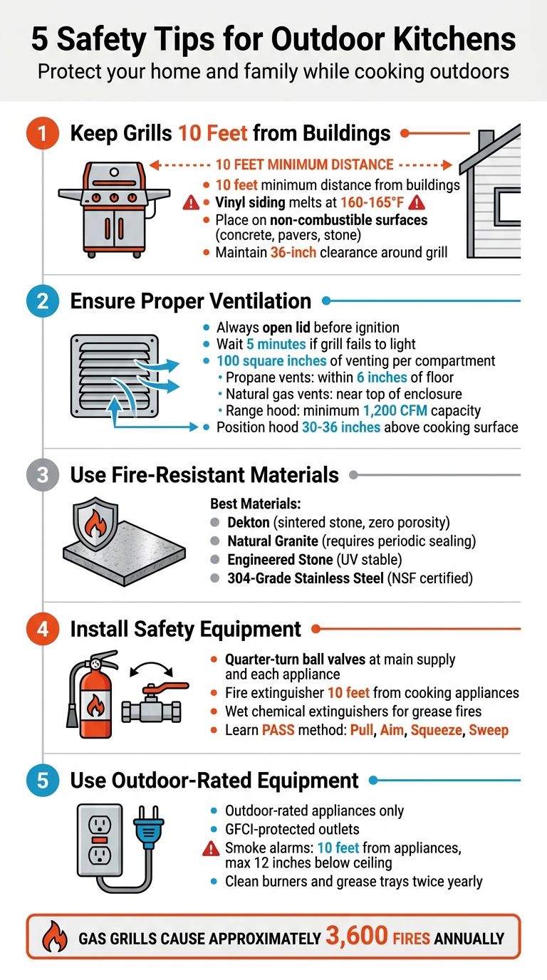 5 Essential Safety Tips for Outdoor Kitchens