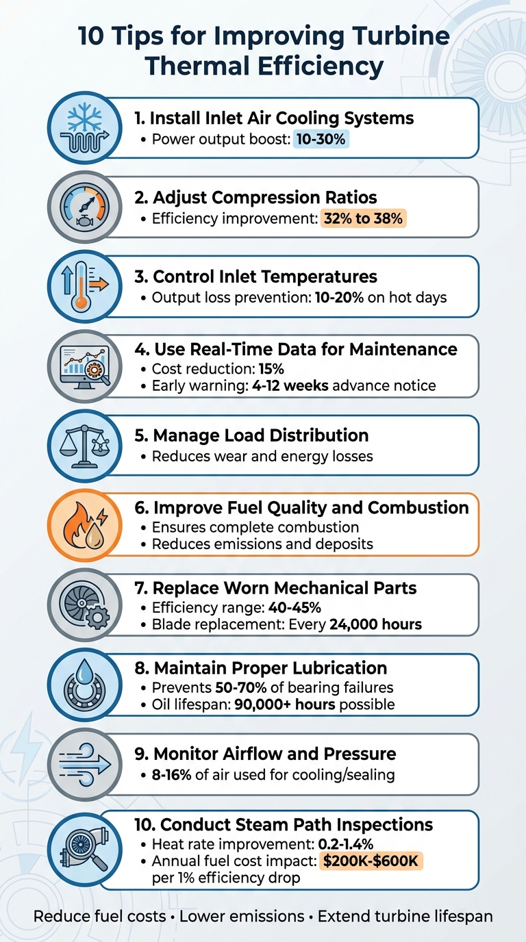 10 Strategies to Improve Turbine Thermal Efficiency