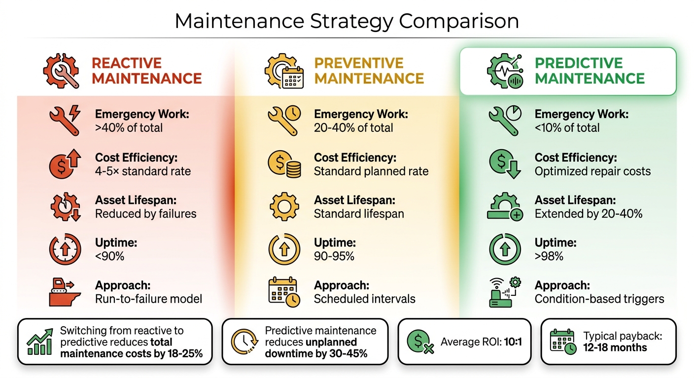 Manutenzione reattiva, preventiva e predittiva: Confronto tra costi e prestazioni