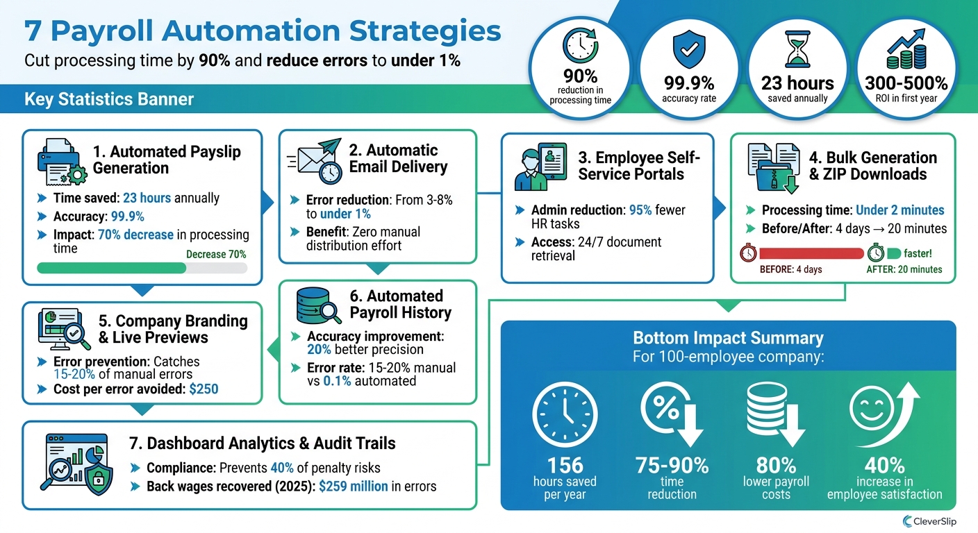 7 Payroll Automation Strategies: Time Savings and ROI Benefits