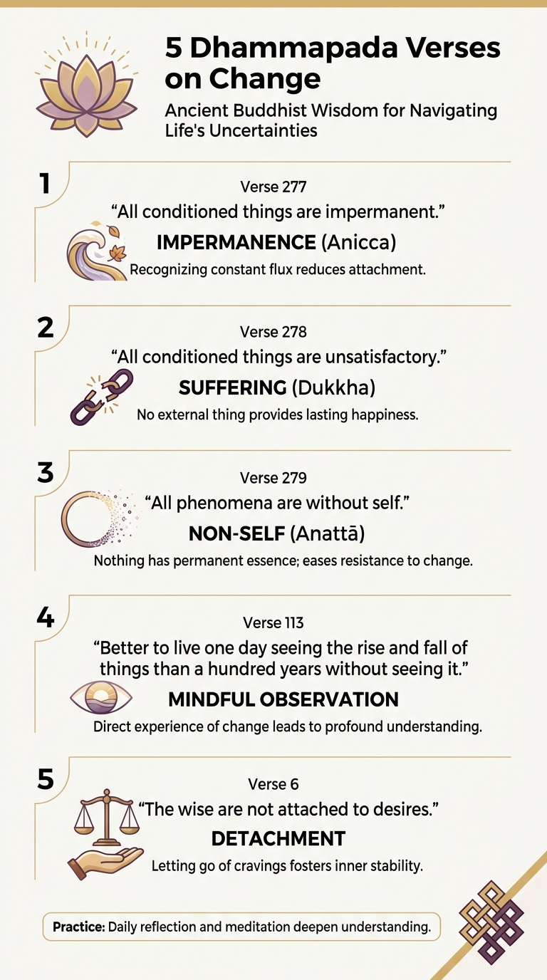 5 Dhammapada Verses on Change and Impermanence