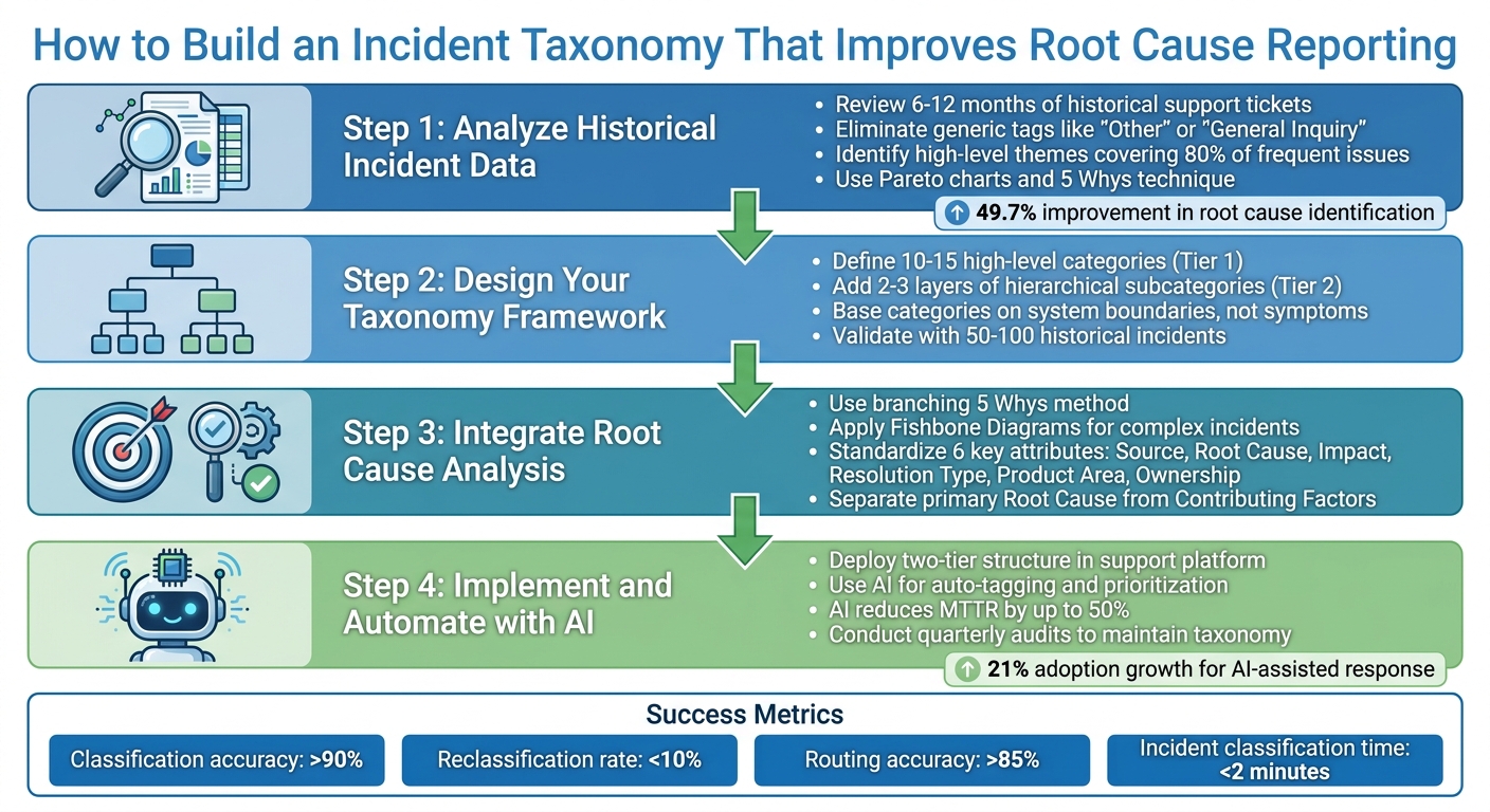 4-Step Process to Build an Effective Incident Taxonomy for Support Teams