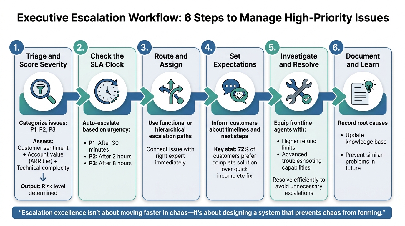 6-Step Executive Escalation Workflow Process