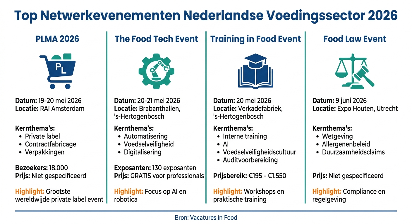 Overzicht belangrijkste netwerkevenementen Nederlandse voedingssector 2026