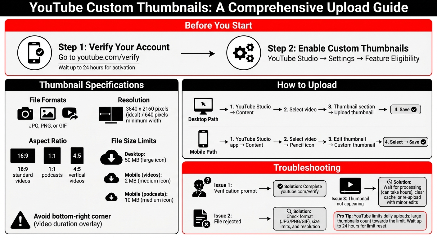 YouTube Custom Thumbnail Upload Process and Requirements Guide
