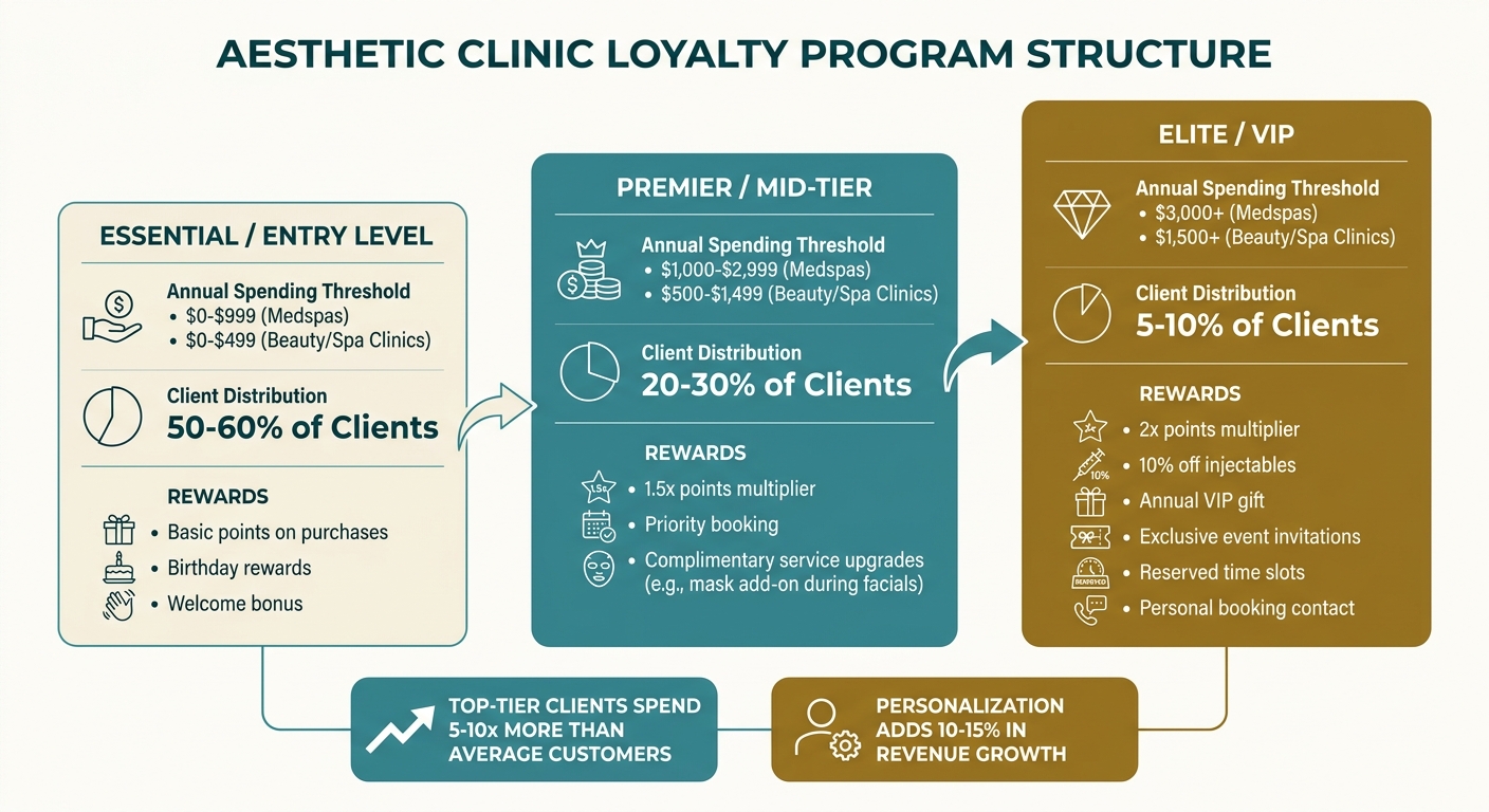 Three-Tier Loyalty Program Structure for Aesthetic Clinics