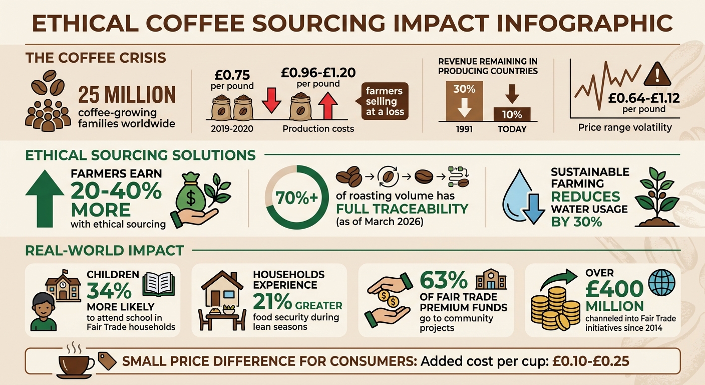 Impact of Ethical Coffee Sourcing: Key Statistics on Farmer Income, Education, and Community Benefits
