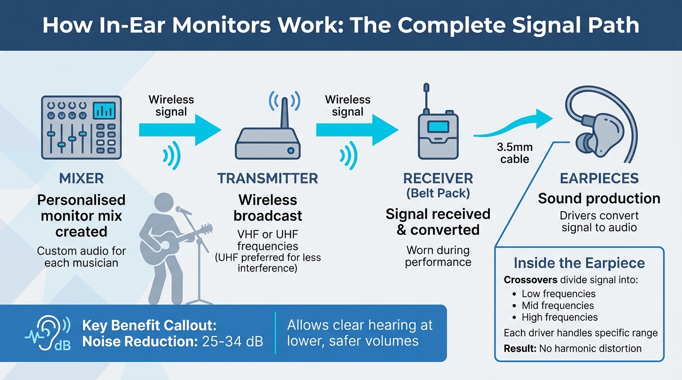 How In-Ear Monitors Work: Signal Flow from Mixer to Earpiece