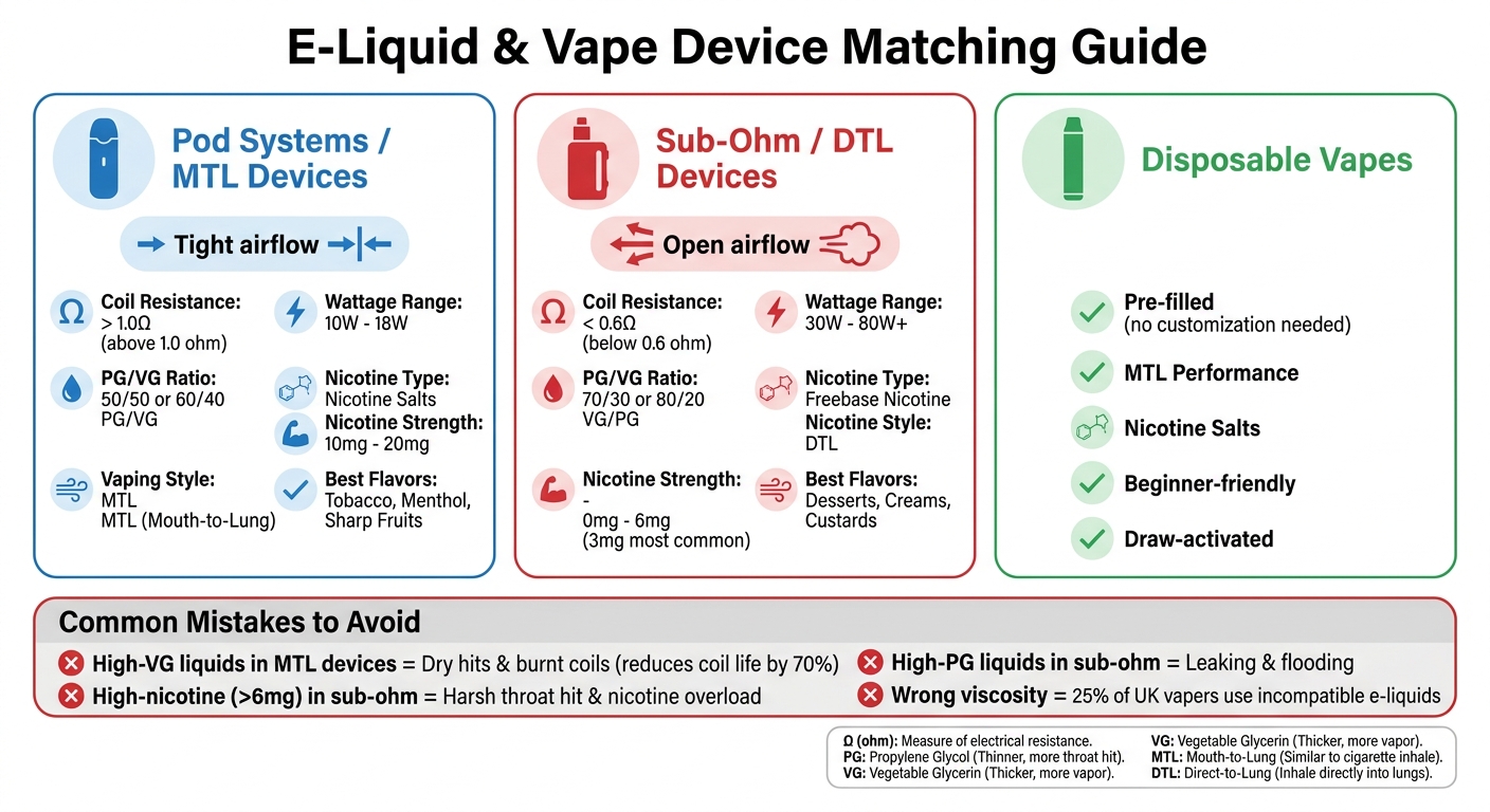 How To Match E-Liquids With Vape Devices 2 E-liquid and vape device compatibility guide