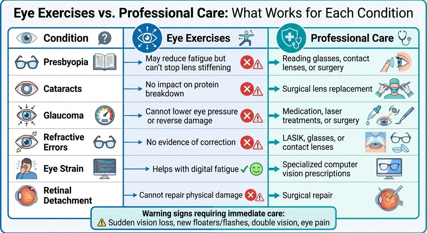 Eye Exercises vs Professional Care for Age-Related Vision Problems