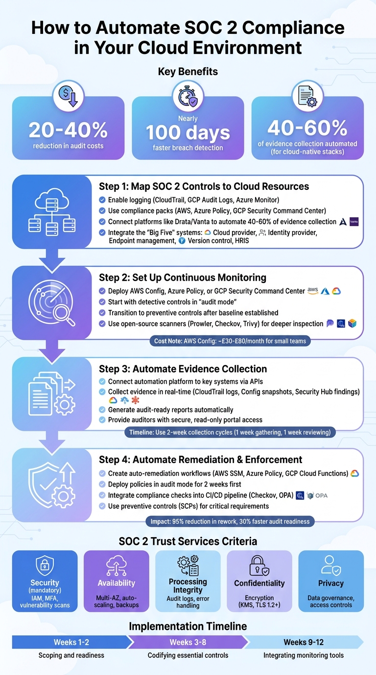 4-Step Process to Automate SOC 2 Compliance in Cloud Environments
