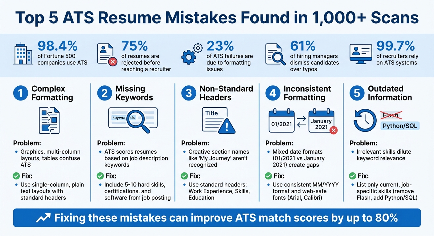 Top 5 ATS Resume Mistakes and How to Fix Them