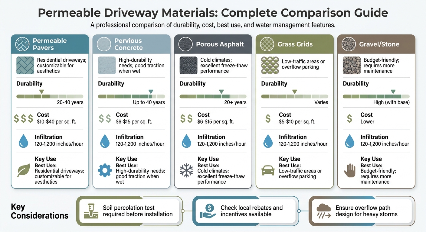 Permeable Driveway Materials Comparison: Costs, Durability and Best Uses