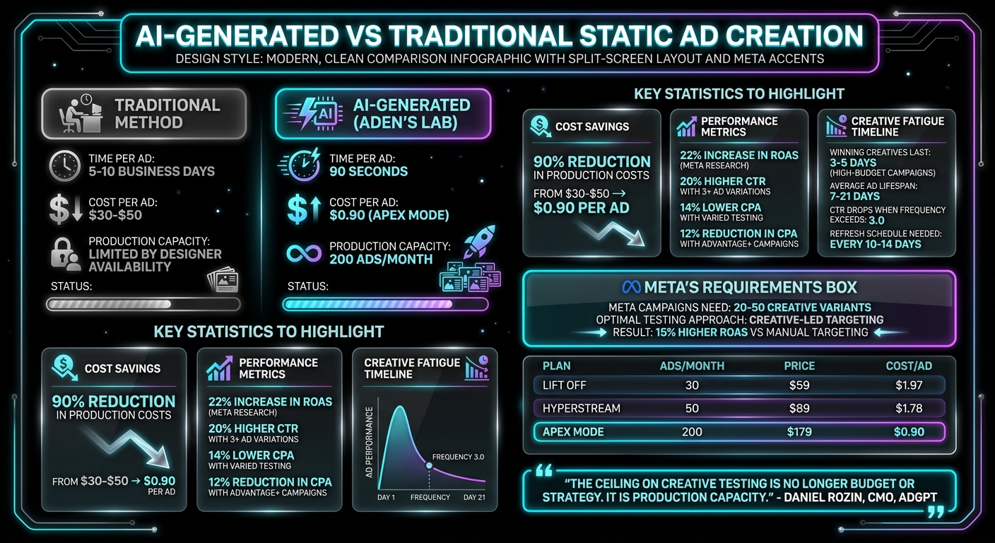AI-Generated vs Traditional Static Ad Creation: Cost and Time Comparison