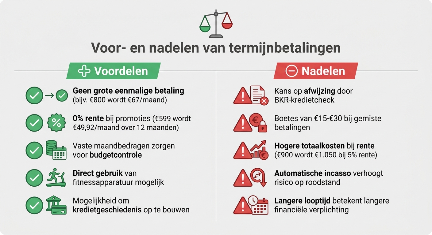Voor- en nadelen van loopband kopen in termijnen