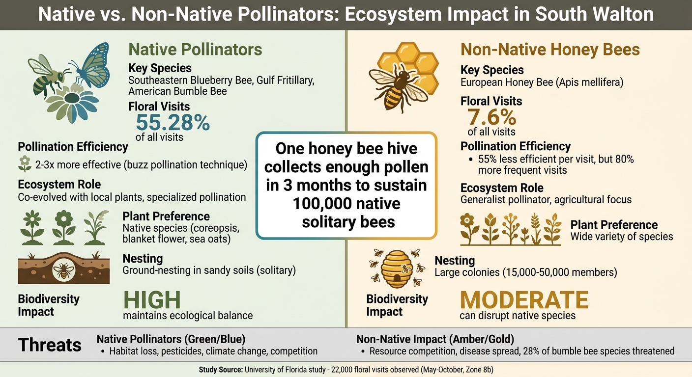 Native vs Non-Native Pollinators in South Walton: Ecosystem Impact Comparison