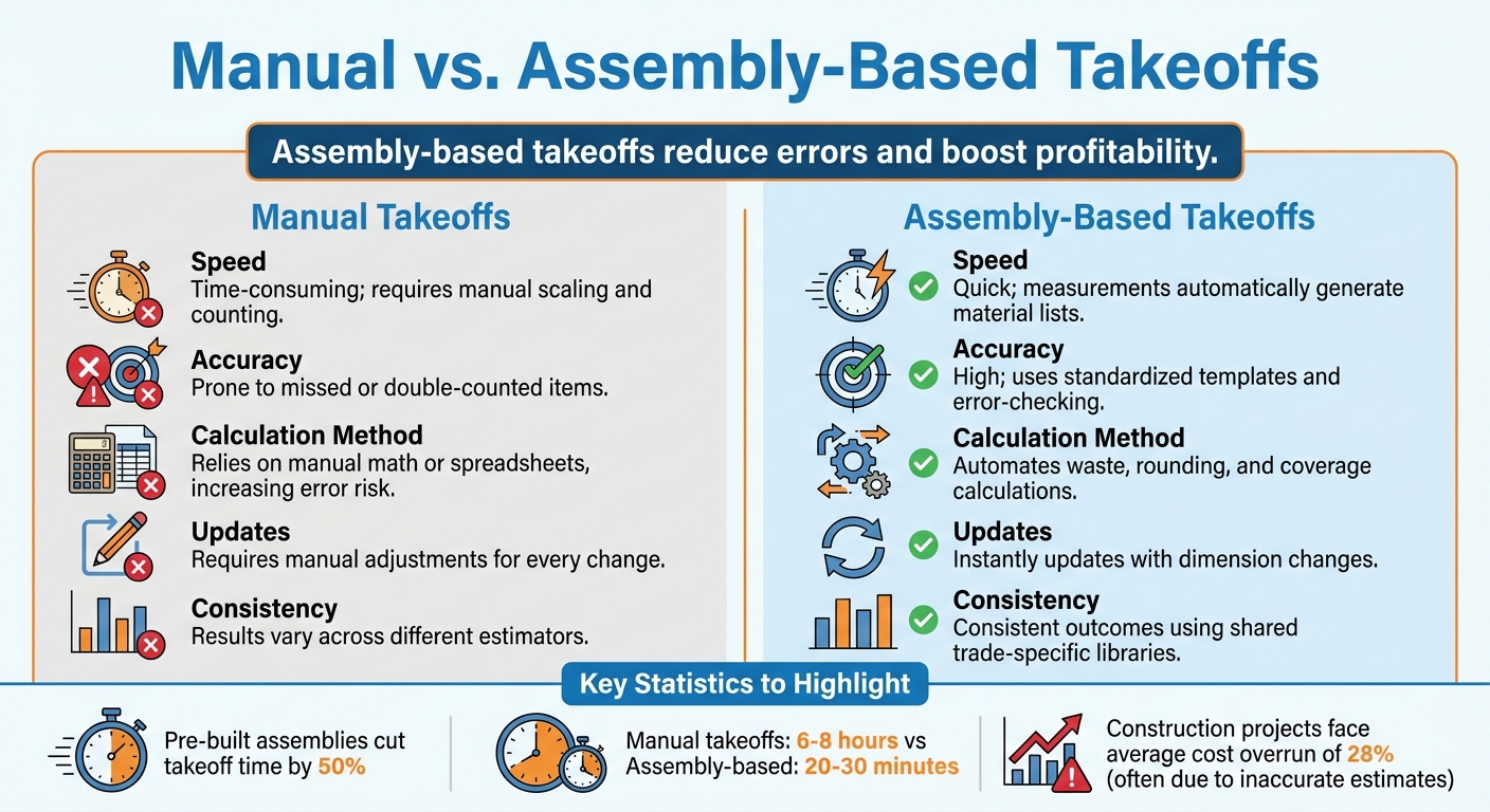Manual vs Assembly-Based Takeoffs: Speed, Accuracy, and Efficiency Comparison