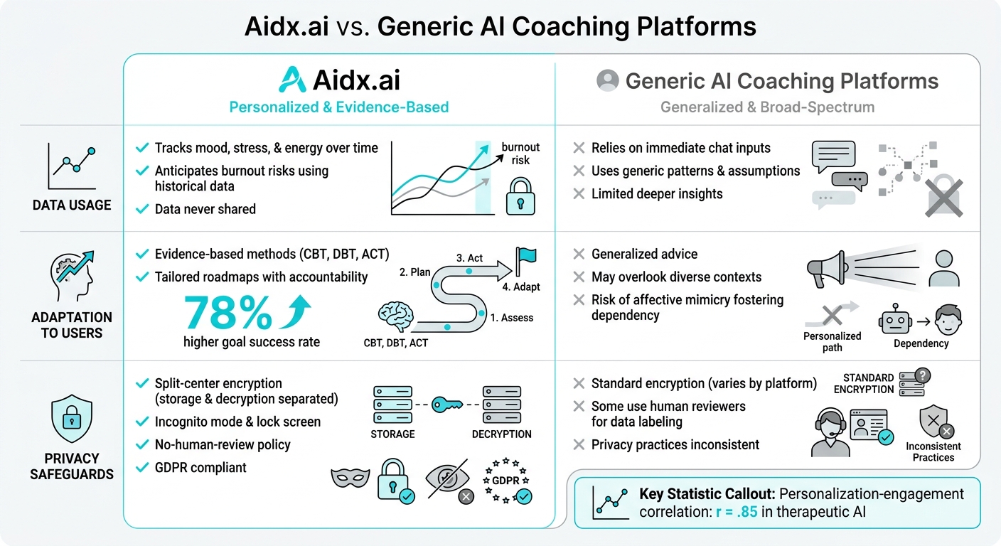 Aidx.ai vs Generic AI Coaching Platforms: Privacy and Personalization Comparison