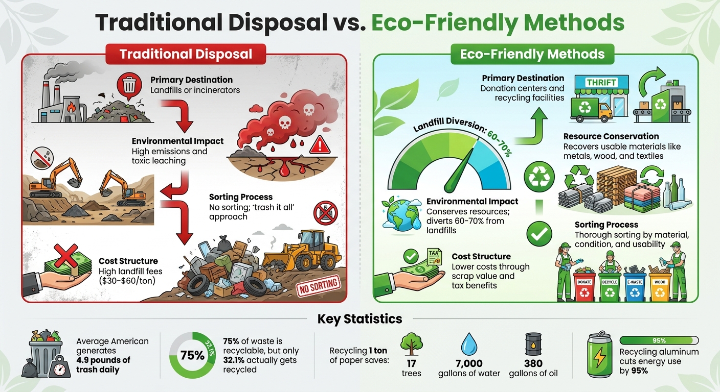Traditional vs Eco-Friendly Junk Removal: Environmental Impact and Cost Comparison
