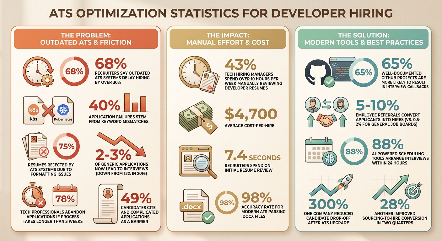 ATS Optimization Statistics: How Poor Systems Impact Developer Hiring