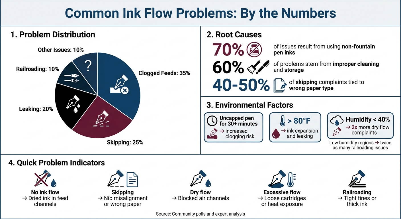 Fountain Pen Ink Flow Problems: Causes and Statistics