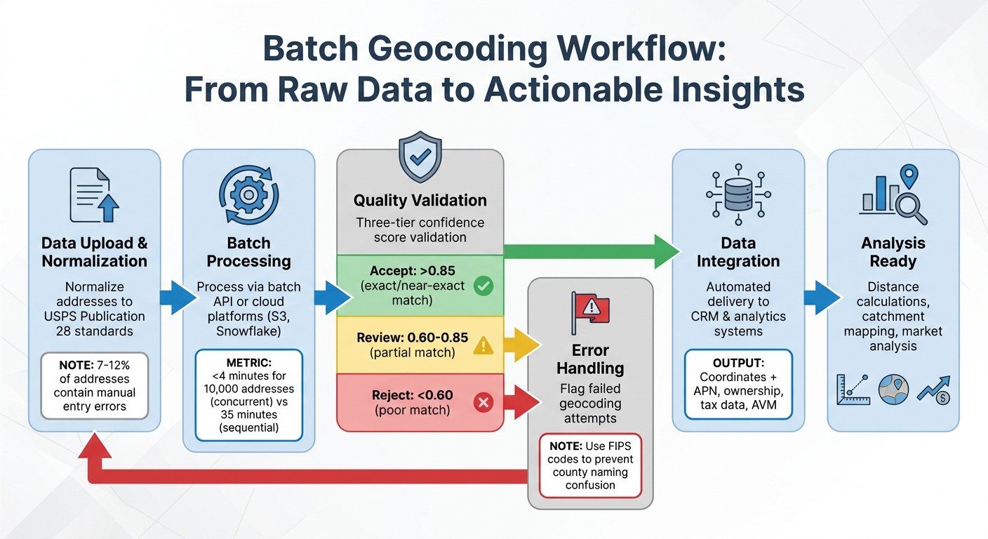 Batch Geocoding Workflow: From Raw Addresses to Actionable Property Data