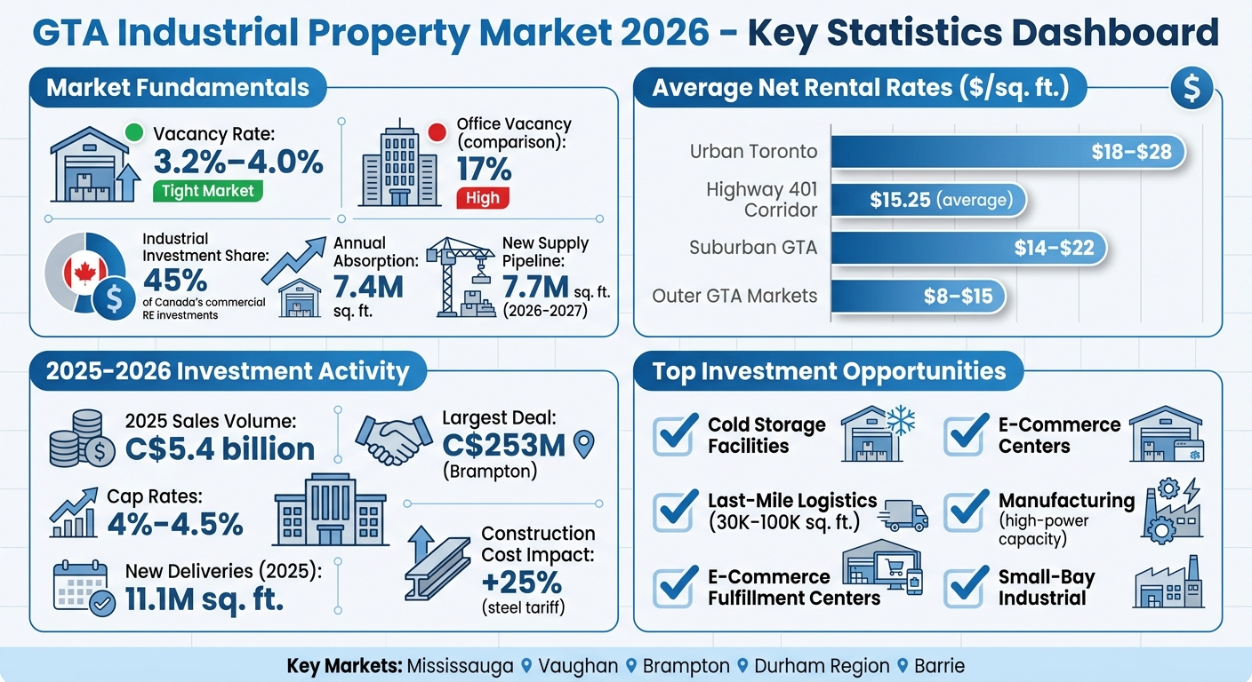 GTA Industrial Real Estate Market 2026: Key Statistics and Regional Comparison