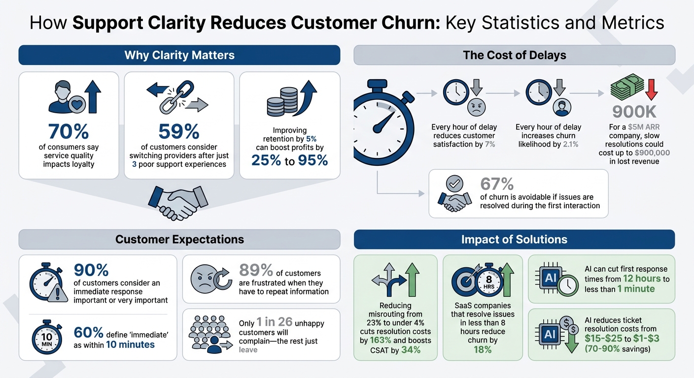 How Support Clarity Reduces Customer Churn: Key Statistics and Metrics