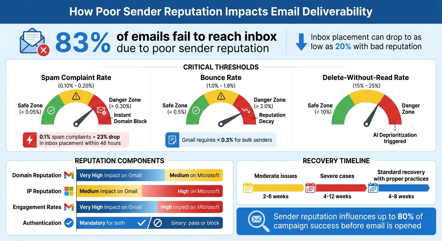 Email Sender Reputation Impact: Key Metrics and Thresholds for Inbox Placement