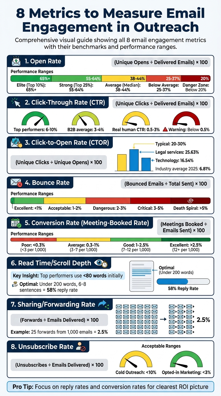8 Key Email Engagement Metrics: Benchmarks and Performance Ranges