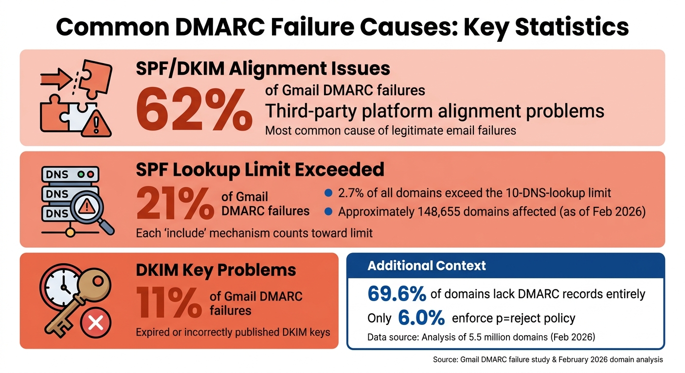 Common DMARC Failure Causes and Statistics