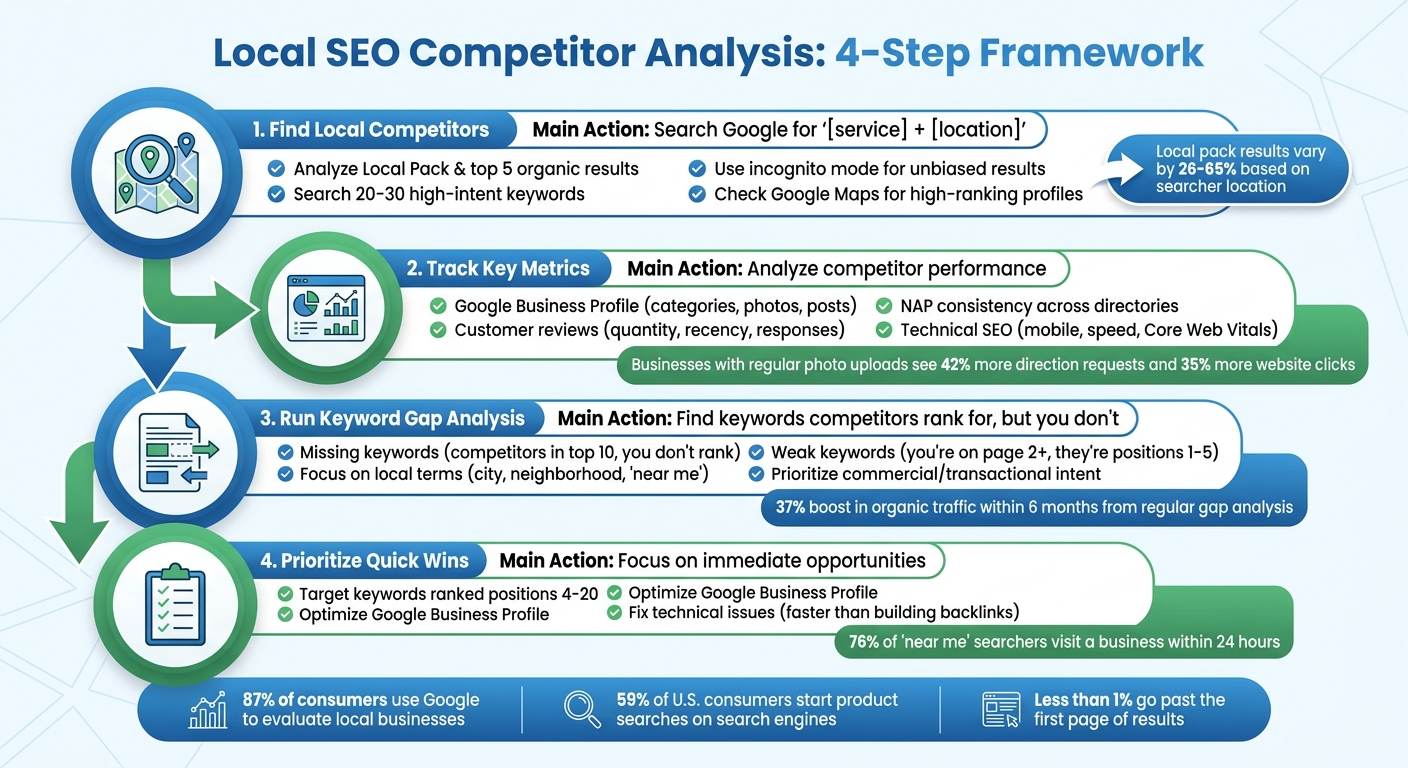 Local SEO Competitor Analysis: 4-Step Framework for Finding and Outranking Competitors