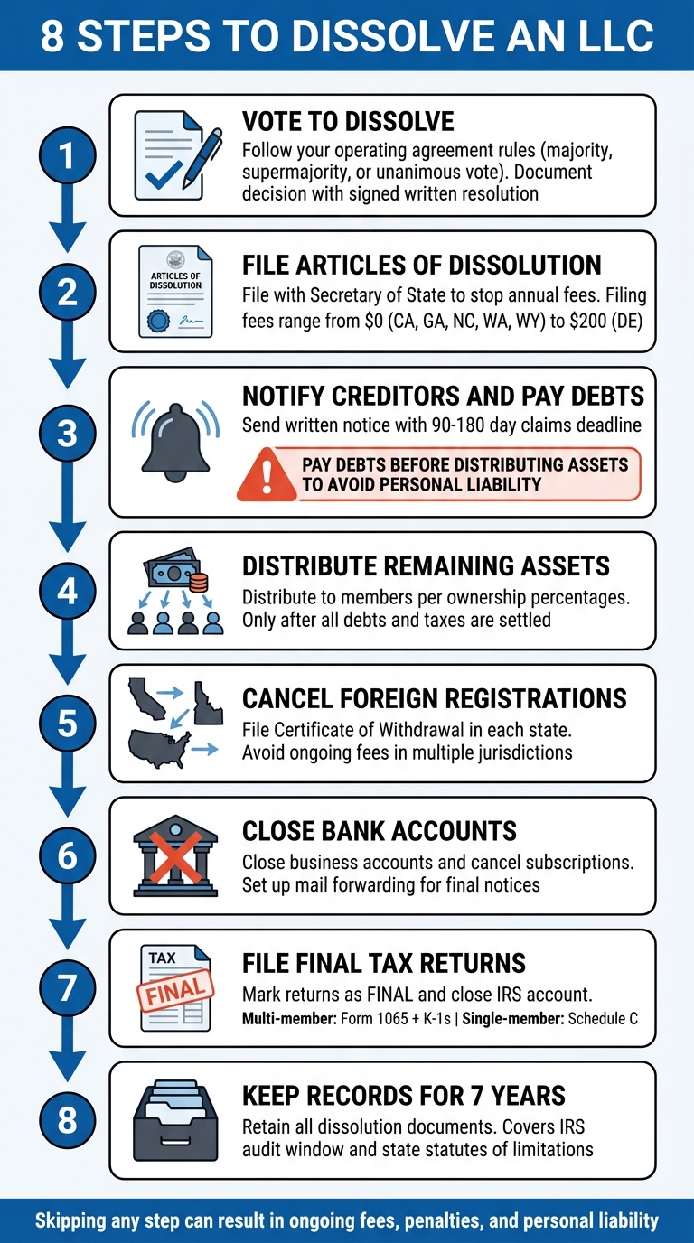 8 Steps to Properly Dissolve an LLC