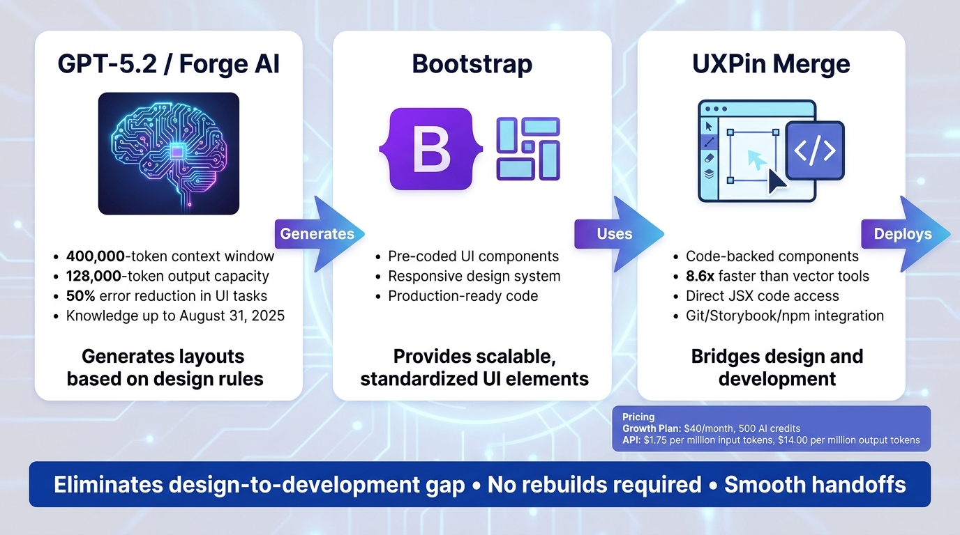 GPT-5.2, Bootstrap, and UXPin Merge Workflow for Production-Ready UX Design