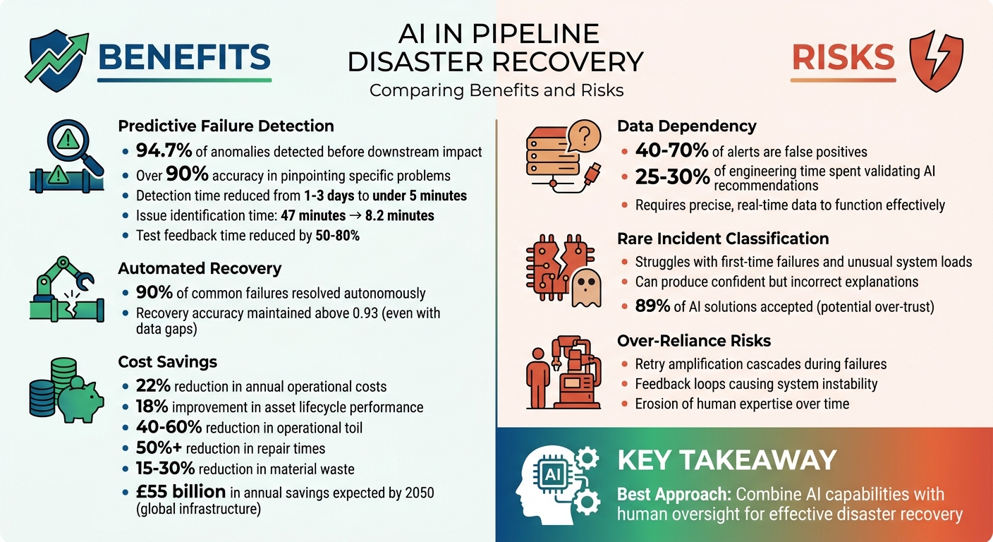 AI in Pipeline Disaster Recovery: Key Benefits and Risks Comparison