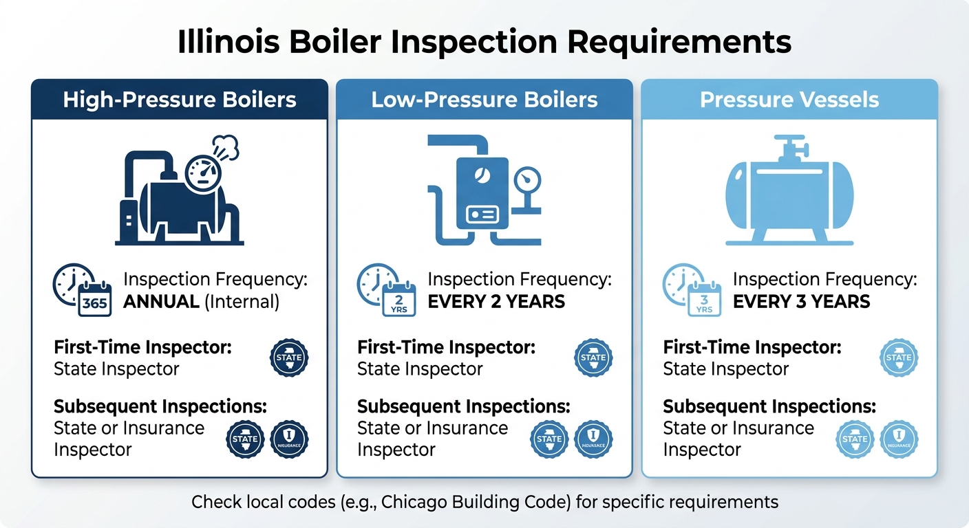 Illinois Boiler Inspection Requirements by Type and Frequency