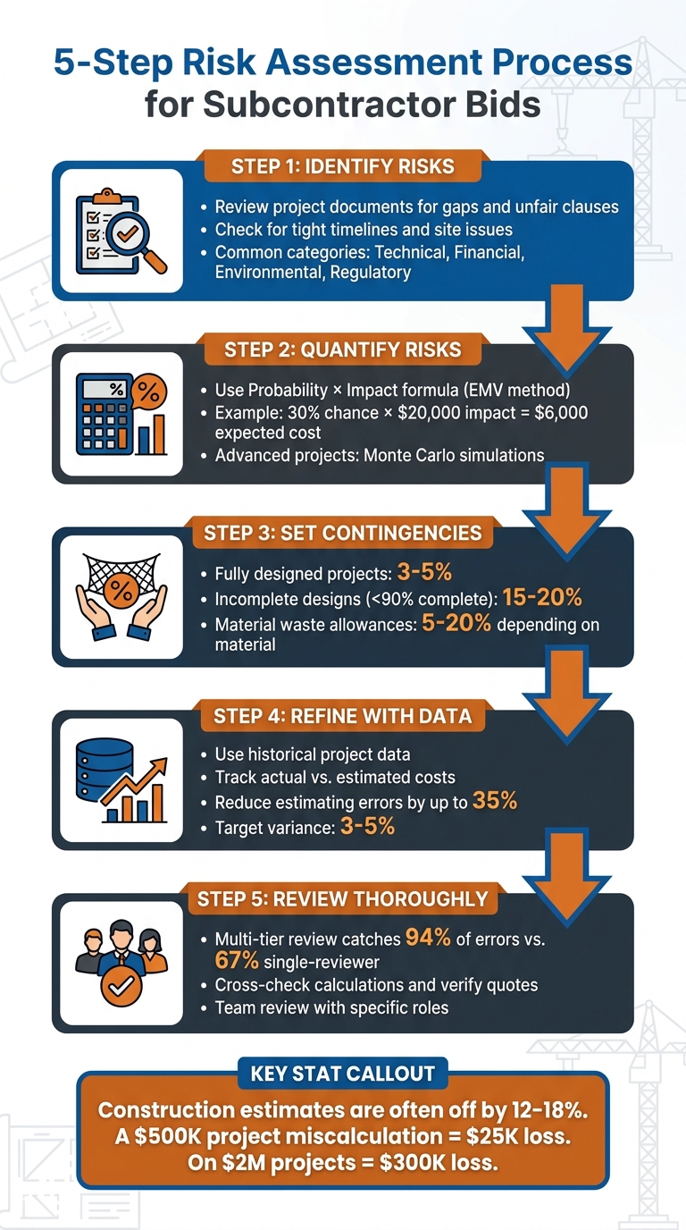 5-Step Process for Assessing Cost Risks in Subcontractor Bids