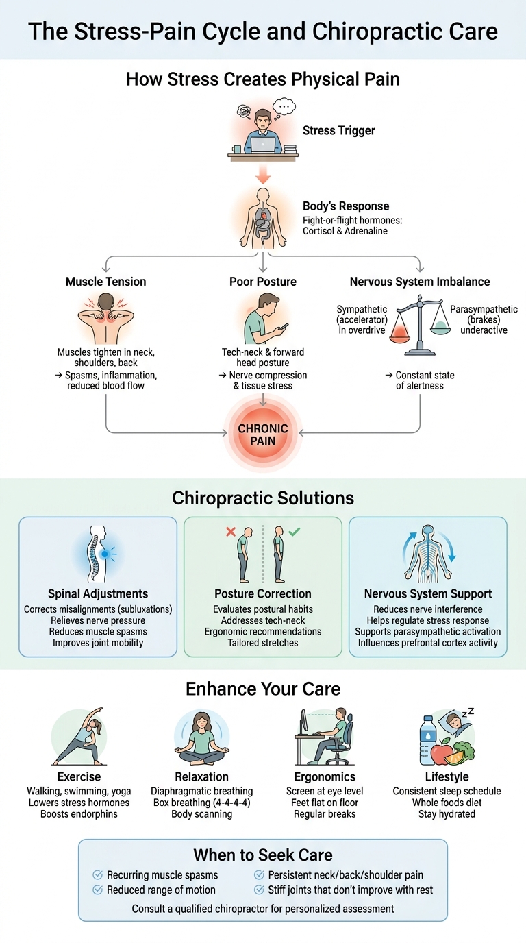 How Stress Creates Physical Pain and Chiropractic Solutions